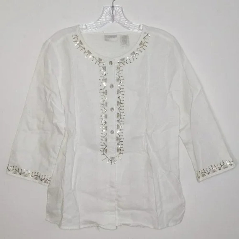 Erika Linen Cotton Button Down Shirt